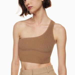 Aritzia Ons-Shoulder Crop Tank, brown